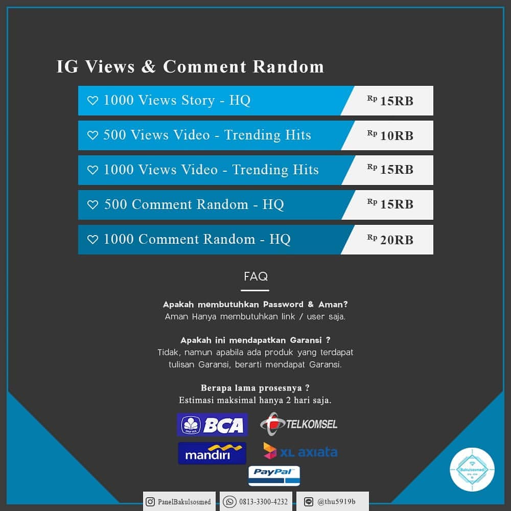 IG Views & Comment Random